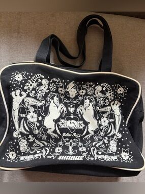 Black and White Vintage Sailor Jerry Tattoo Tote Bag/Purse